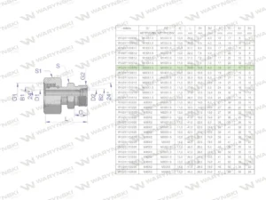 Złączka hydrauliczna metryczna AB (XKOR) A-M22x1.5 15L / B-M12x1.5 06L Waryński ( sprzedawane po 2 )