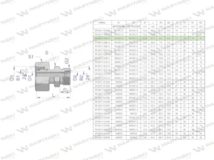 Złączka hydrauliczna metryczna AB (XKOR) A-M16x1.5 10L / B-M14x1.5 08L Waryński ( sprzedawane po 2 )