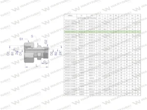 Złączka hydrauliczna metryczna AB (XKOR) A-M18x1.5 12L / B-M14x1.5 08L Waryński ( sprzedawane po 2 )