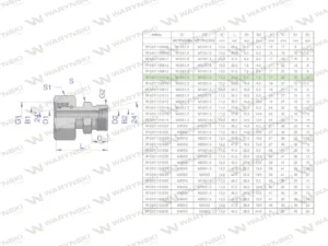 Złączka hydrauliczna metryczna AB (XKOR) A-M18x1.5 12L / B-M16x1.5 10L Waryński ( sprzedawane po 2 )