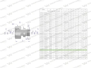Złączka hydrauliczna metryczna AB (XKOR) A-M45x2 35L / B-M16x1.5 10L Waryński
