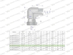 Kolanko hydrauliczne calowe AB 1" BSP Waryński