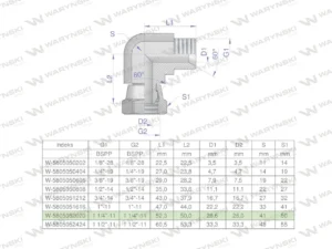 Kolanko hydrauliczne calowe AB 1 1/4" BSP Waryński