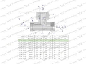 Trójnik hydrauliczny symetryczny metryczny BAB M12x1.5 06L (XEVT) Waryński ( sprzedawane po 2 )
