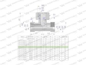 Trójnik hydrauliczny symetryczny metryczny BAB M18x1.5 12L (XEVT) Waryński ( sprzedawane po 5 )