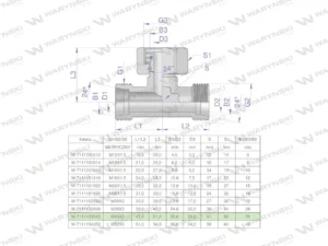 Trójnik hydrauliczny symetryczny metryczny BAB M45x2 35L (XEVT) Waryński