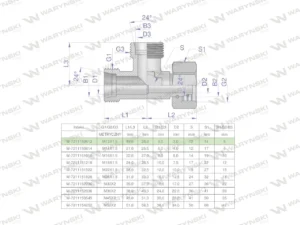 Trójnik hydrauliczny niesymetryczny metryczny BBA M12x1.5 06L (XEVL) Waryński ( sprzedawane po 2 )