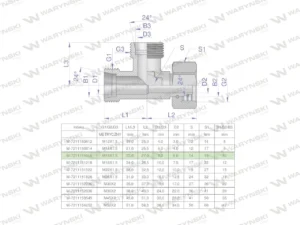 Trójnik hydrauliczny niesymetryczny metryczny BBA M16x1.5 10L (XEVL) Waryński ( sprzedawane po 2 )