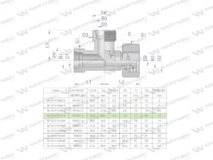 Trójnik hydrauliczny niesymetryczny metryczny BBA M18x1.5 12L (XEVL) Waryński ( sprzedawane po 5 )