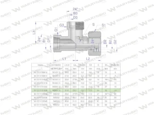 Trójnik hydrauliczny niesymetryczny metryczny BBA M26x1.5 18L (XEVL) Waryński