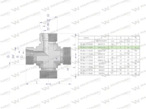 Czwórnik hydrauliczny metryczny BBBB M14x1.5 08L Waryński