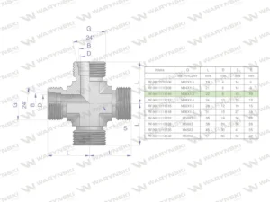 Czwórnik hydrauliczny metryczny BBBB M16x1.5 10L Waryński