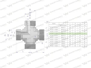 Czwórnik hydrauliczny metryczny BBBB M18x1.5 12L Waryński