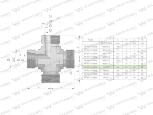 Czwórnik hydrauliczny metryczny BBBB M30x2 22L Waryński