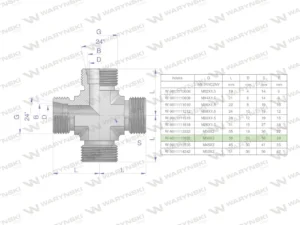 Czwórnik hydrauliczny metryczny BBBB M36x2 28L Waryński