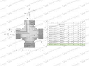 Czwórnik hydrauliczny metryczny BBBB M52x2 42L Waryński