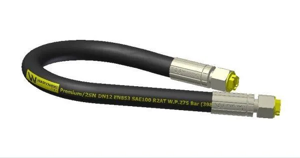 Przewód hydrauliczny 275bar gwint M22x1.5 proste L-1250mm DN12-2SN 336-632-552-126 , 7214/07-099/2 UNHZ 750 Cyklop (AA-13-1250; P11P11) Waryński