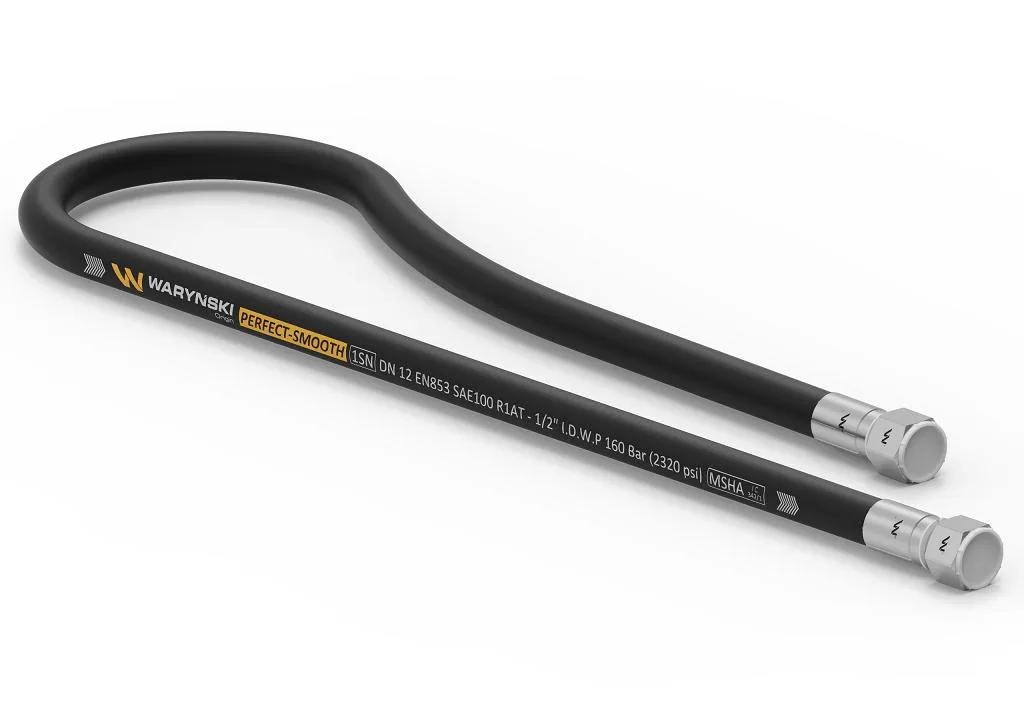 Przewód hydrauliczny gładki z uszczelnieniem - 160 bar gwint M22x1.5 prosta stożek/prosta płasko L-500mm DN12-1SN 16.0MPa Waryński