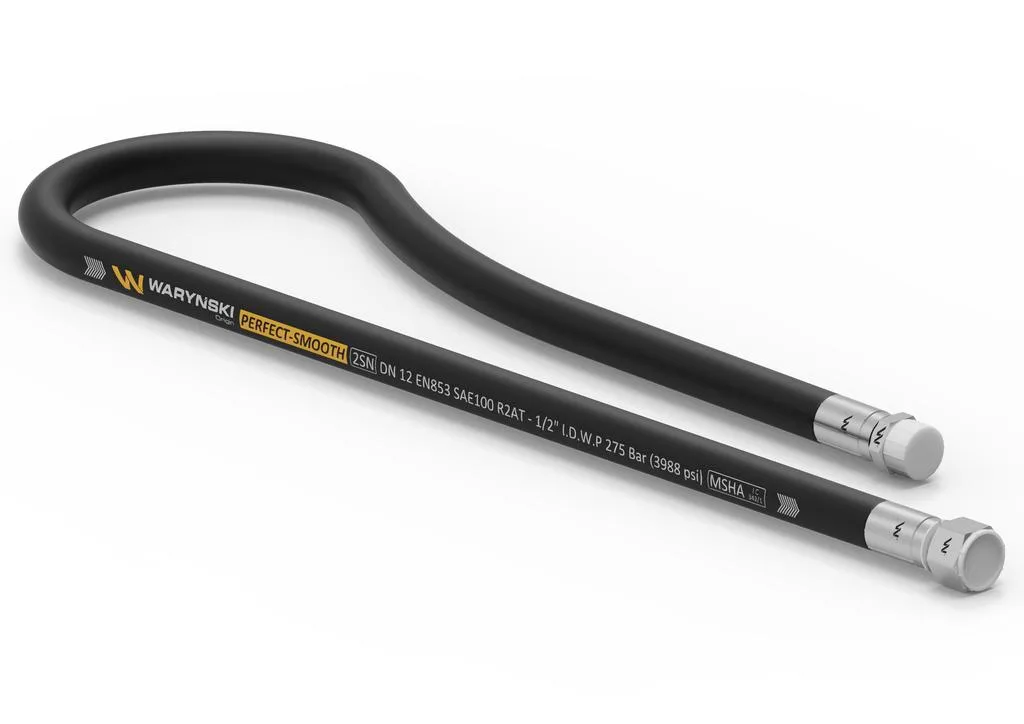 Przewód hydrauliczny gładki z uszczelnieniem - 275 bar gwint M22x1.5 proste L-630mm DN12-2SN (AB-13-630; P11P21) 27.5MPa Waryński