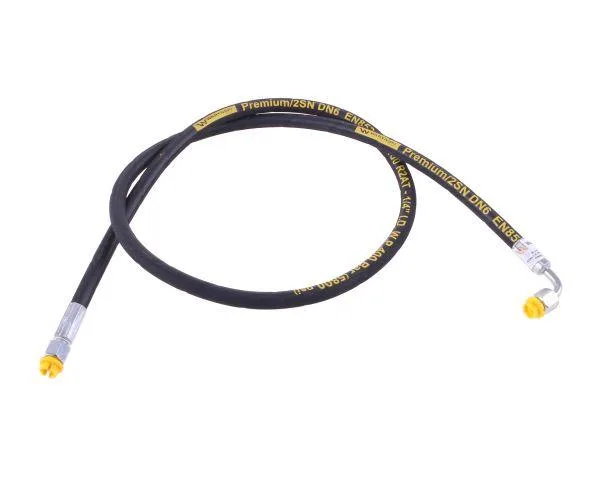 Przewód hydrauliczny 400 bar gwint M14x1.5 prosta/90 stopni (kolanko) L-1500mm DN06-2SN (AK-06-1000; P11P12) 40.0 Mpa Waryński