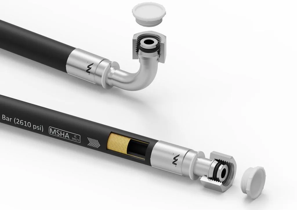 Przewód hydrauliczny gładki z uszczelnieniem - 180 bar gwint M18x1.5 prosta/90 stopni L-1250mm DN10-1SN (AK-10-1250; P11P12) 18MPa Waryński - obrazek 2