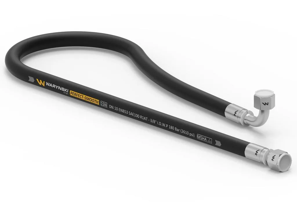 Przewód hydrauliczny gładki z uszczelnieniem - 180 bar gwint M18x1.5 prosta/90 stopni L-2500mm DN10-1SN (AK-10-1500; P11P12) 18MPa Waryński