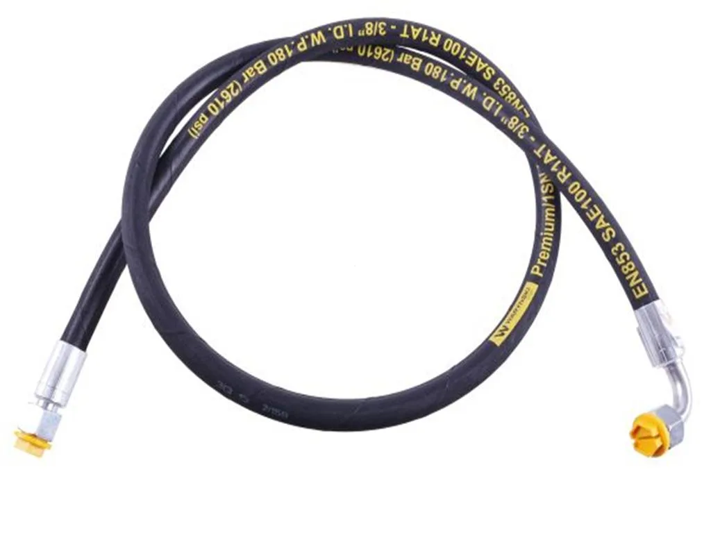 Przewód hydrauliczny 180 bar gwint M18x1.5 prosta/90 stopni L-2500mm DN10-1SN (AK-10-1500; P11P12) 18MPa Waryński