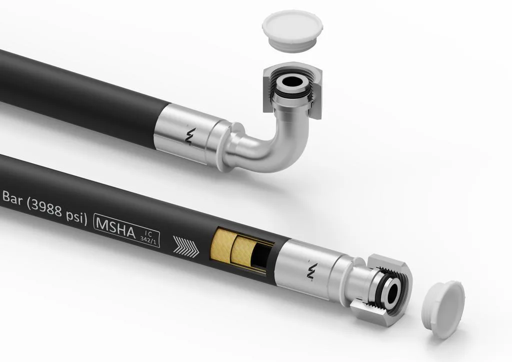 Przewód hydrauliczny gładki z uszczelnieniem - 275 bar gwint M22x1.5 prosta/90 stopni L-1500mm DN12-12SN (AK-13-1500; P11P12) 27.5MPa Waryński - obrazek 2