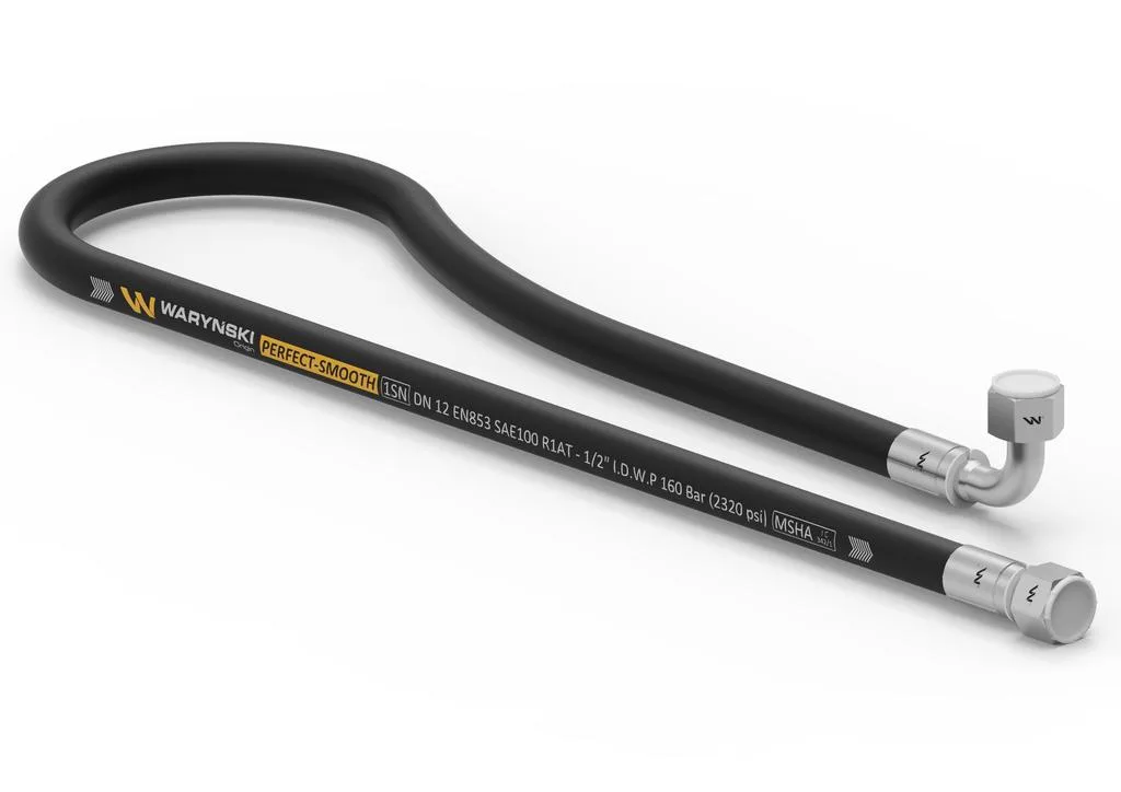 Przewód hydrauliczny gładki z uszczelnieniem - 160 bar gwint M22x1.5 prosta/90 stopni L-3000mm DN12-1SN (AK-13-3000; P11P12) 16MPa Waryński