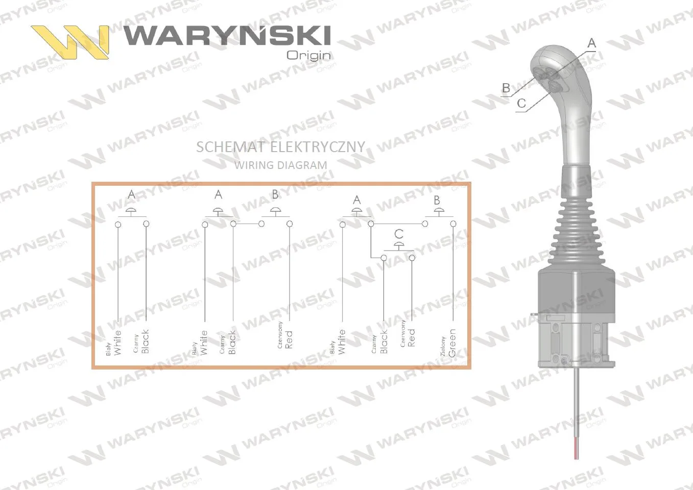 Joystick pod linki zakończone kulką bez przełącznika (bez przycisku. na kulkę. IP-6020. JOYSTIK6019) Waryński - obrazek 4