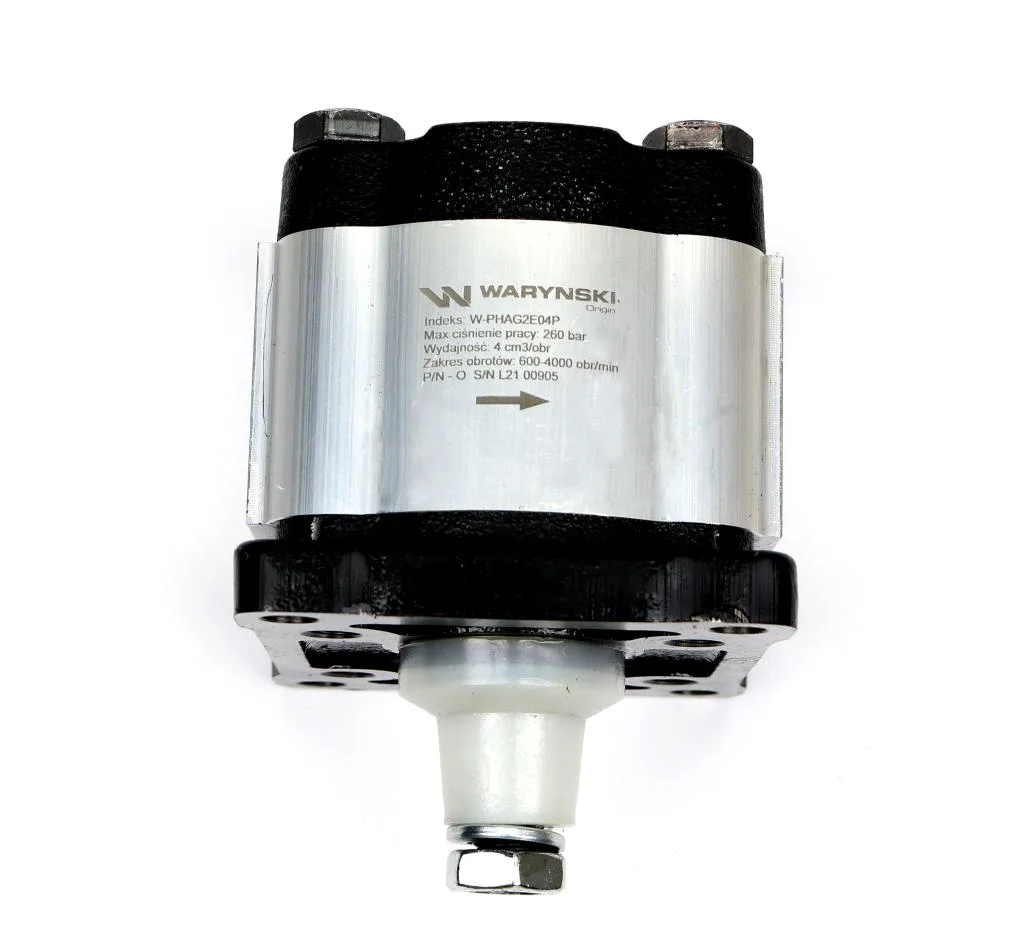 Pompa hydrauliczna zębata 4.0cm3 (grupa 2 - typ europejski) wałek 1:8 przyłącza gwintowane (obroty prawe) max.260 bar Waryński - obrazek 4