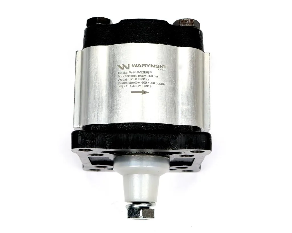 Pompa hydrauliczna zębata 8.0cm3 (grupa 2 - typ europejski) wałek 1:8 przyłącza gwintowane (obroty prawe) max.260 bar Waryński - obrazek 4