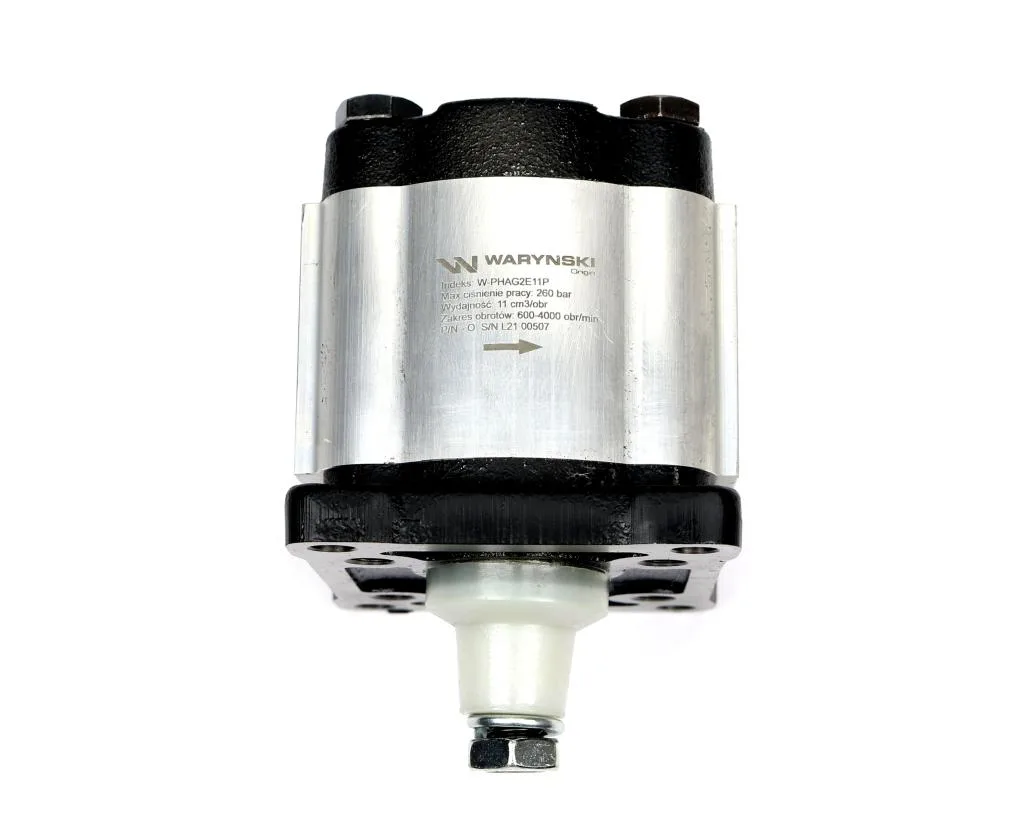 Pompa hydrauliczna zębata 11.0cm3 (grupa 2 - typ europejski) wałek 1:8 przyłącza gwintowane (obroty prawe) max.260 bar Waryński - obrazek 4