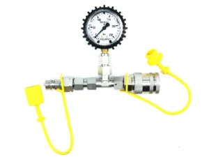 Zestaw pomiarowy ciśnienia hydrauliki z manometrem 250 bar wtyczka i gniazdo EURO Push-Pull Waryński