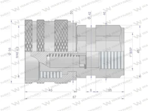 Szybkozłącze hydrauliczne skręcane wtyczka G1"BSP gwint wewnętrzny 250bar Waryński