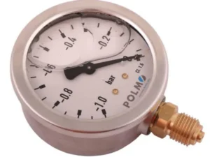 Wakuometr glicerynowy M63 (-1 do 0 bar) dolne przyłącze G1/4" POLMO