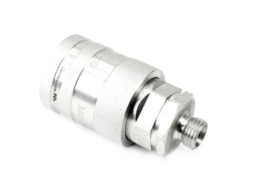 Szybkozłącze hydrauliczne gniazdo M14x1.5 gwint zewnętrzny EURO PUSH-PULL (ISO 7241-A) z eliminatorem ciśnienia Waryński - obrazek 2