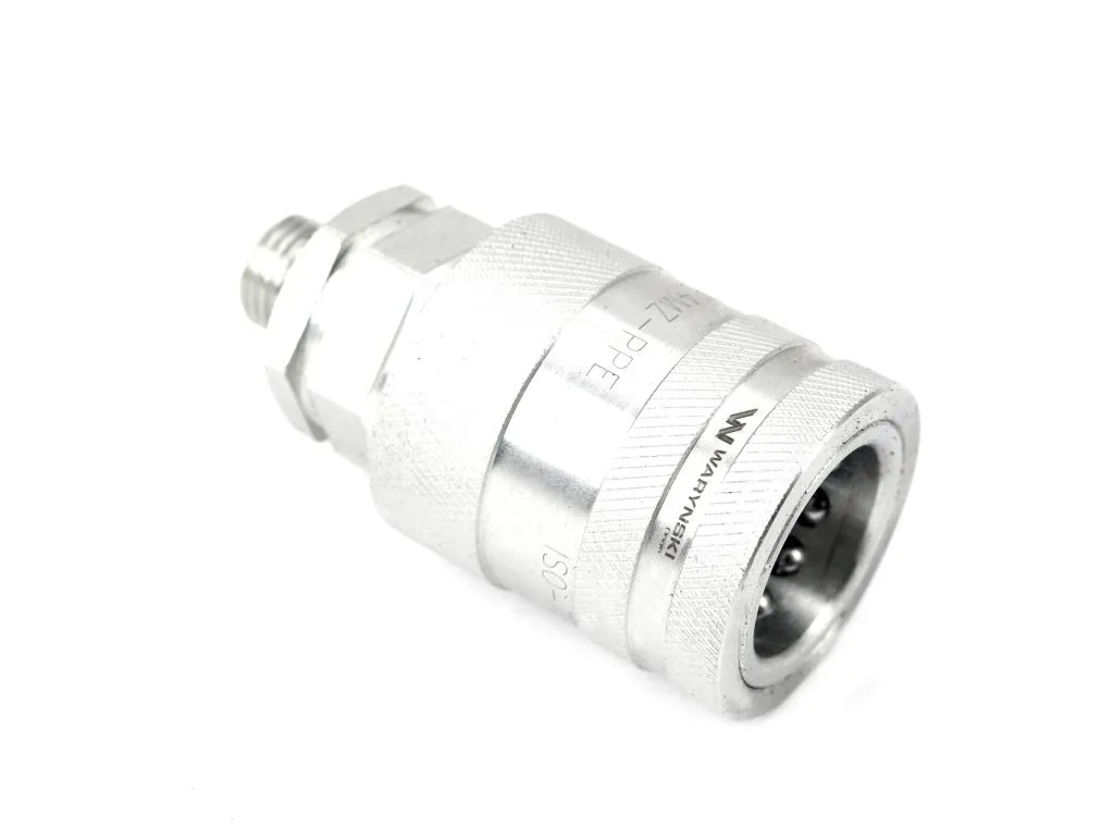 Szybkozłącze hydrauliczne gniazdo M14x1.5 gwint zewnętrzny EURO PUSH-PULL (ISO 7241-A) z eliminatorem ciśnienia Waryński