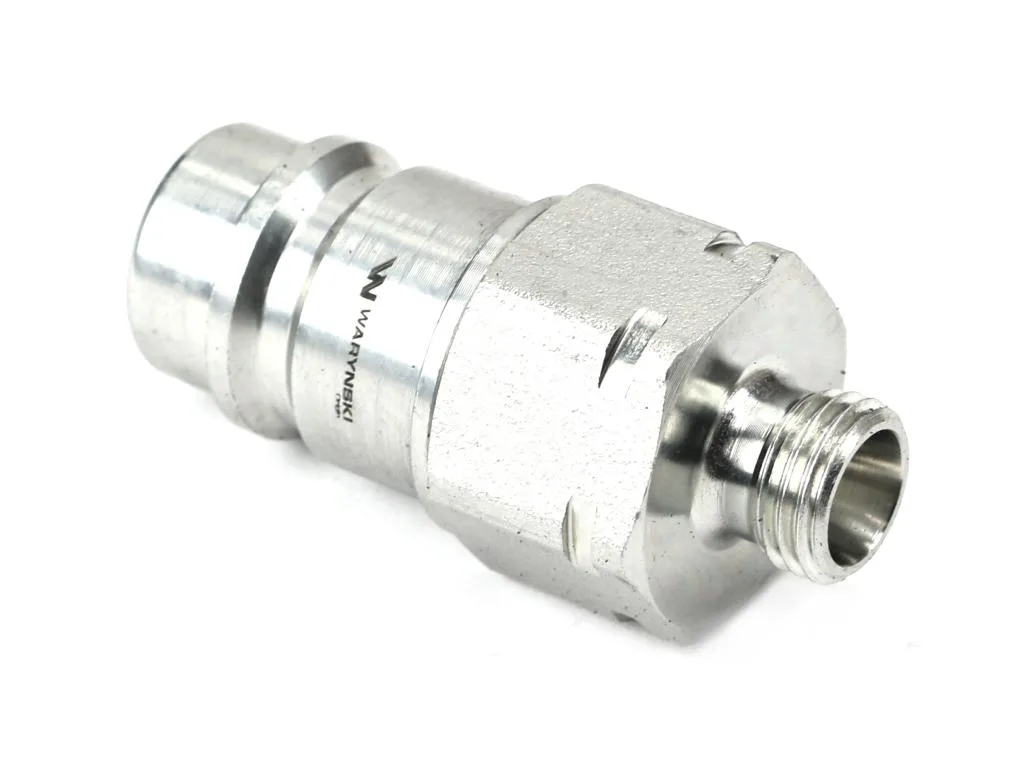 Szybkozłącze hydrauliczne wtyczka M14x1.5 gwint zewnętrzny EURO (ISO 7241-A) z eliminatorem ciśnienia Waryński - obrazek 2