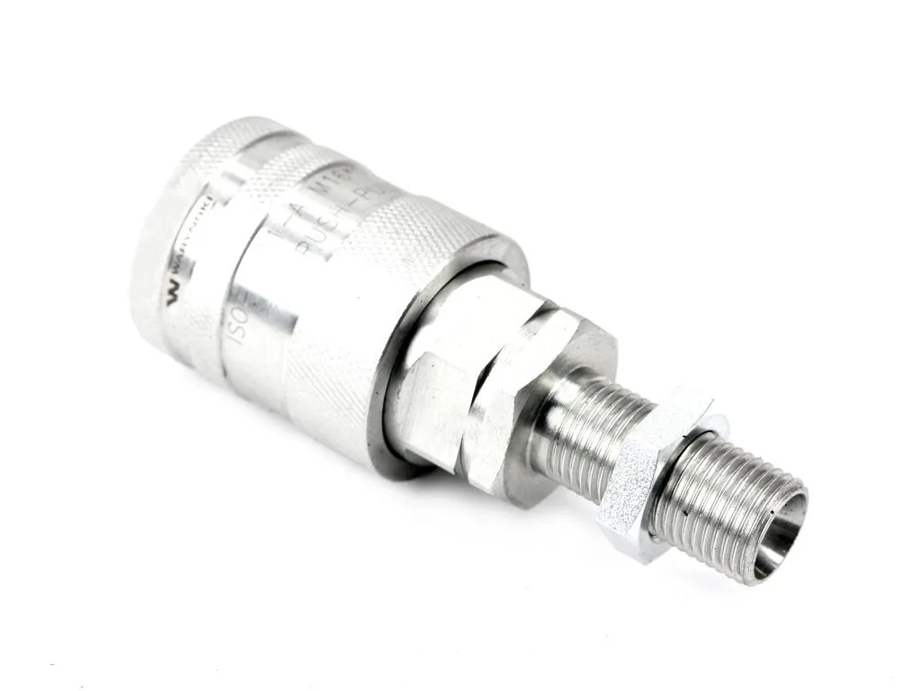 Szybkozłącze hydrauliczne gniazdo long M16x1.5 gwint zewnętrzny EURO PUSH-PULL (ISO 7241-A) z eliminatorem ciśnienia Waryński - obrazek 2