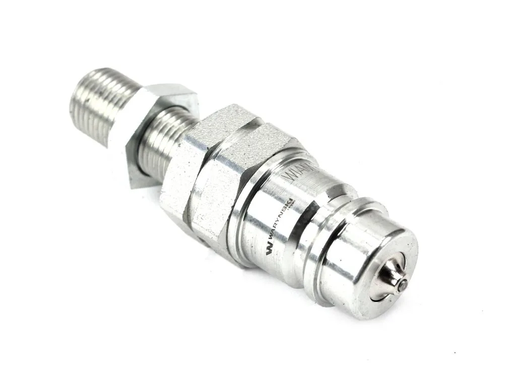 Szybkozłącze hydrauliczne wtyczka long M16x1.5 gwint zewnętrzny EURO (ISO 7241-A) z eliminatorem ciśnienia Waryński