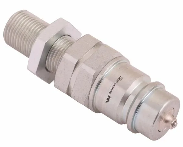 Szybkozłącze hydrauliczne wtyczka long z eliminatorem ciśnienia M18x1.5 gwint zew. EURO (9100818W) (ISO 7241-A) Waryński