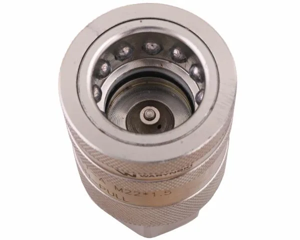 Szybkozłącze hydrauliczne gniazdo z eliminatorem ciśnienia M22x1.5 gwint wew. EURO PUSH-PULL (ISO 7241-A) Waryński - obrazek 3