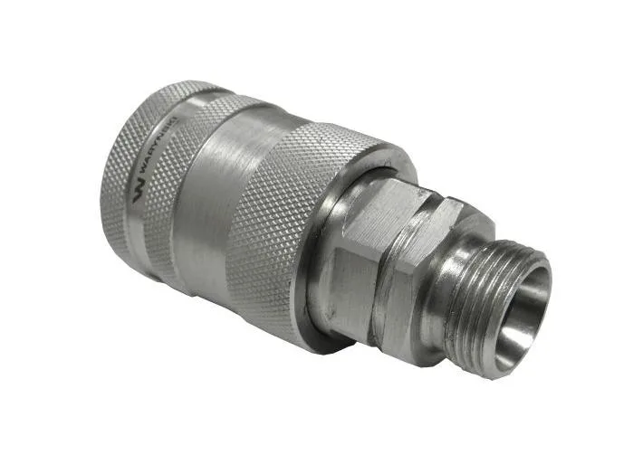 Szybkozłącze hydrauliczne gniazdo M22x1.5 gwint zewnętrzny EURO PUSH-PULL (9100822G) (ISO 7241-A) Waryński (opakowanie 10szt)
