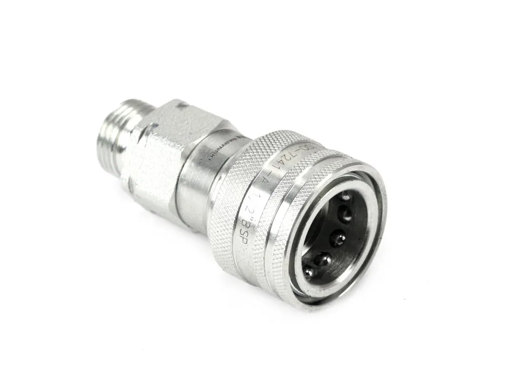 Szybkozłącze hydrauliczne gniazdo G1/2"BSP gwint zewnętrzny EURO ISO 7241-A Waryński