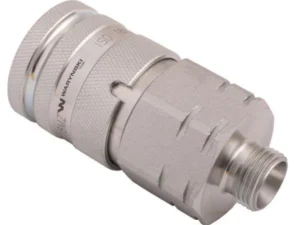 Szybkozłącze hydrauliczne suchoodcinające gniazdo M18x1.5 12L gwint zewnętrzny ISO16028 Waryński