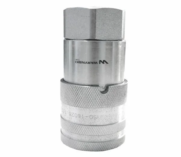 Szybkozłącze hydrauliczne suchoodcinające gniazdo G1/4"BSP gwint wewnętrzny ISO16028 Waryński
