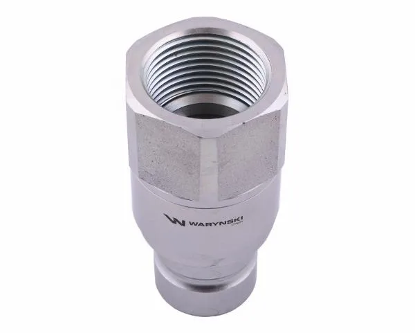 Szybkozłącze hydrauliczne suchoodcinające (rozmiar 3/4) wtyczka G1"BSP gwint wewnętrzny ISO16028 Waryński
