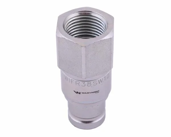 Szybkozłącze hydrauliczne suchoodcinające (rozmiar 3/8) wtyczka G1/2"BSP gwint wewnętrzny ISO16028 Waryński - obrazek 4