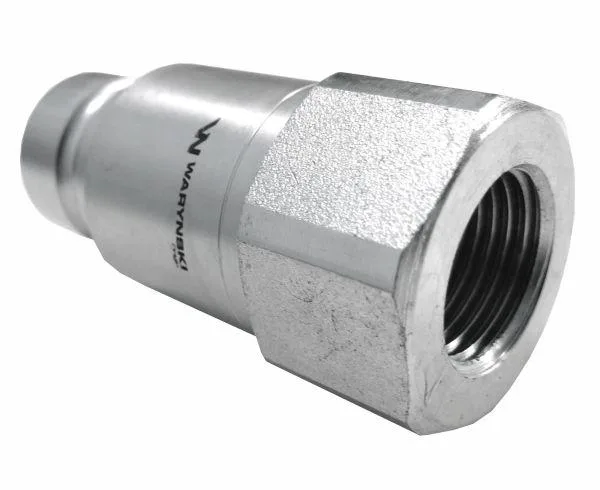 Szybkozłącze hydrauliczne suchoodcinające wtyczka G3/8"BSP gwint wewnętrzny ISO16028 Waryński - obrazek 2